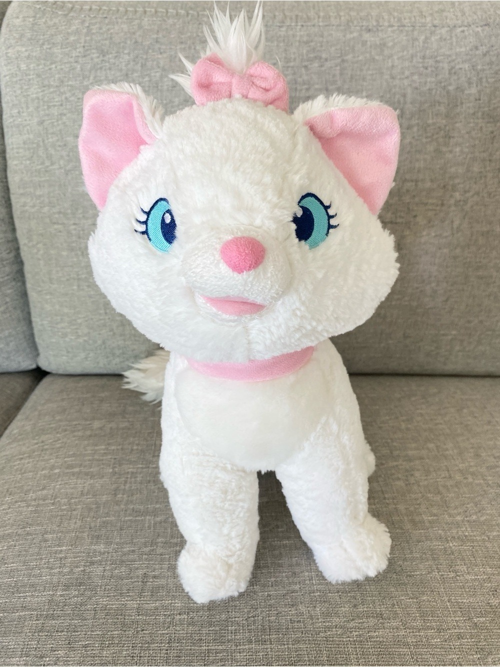 Disney Store Aristocats Plush Marie Cat Kitten Stuffed Animal Toy Pink Bow